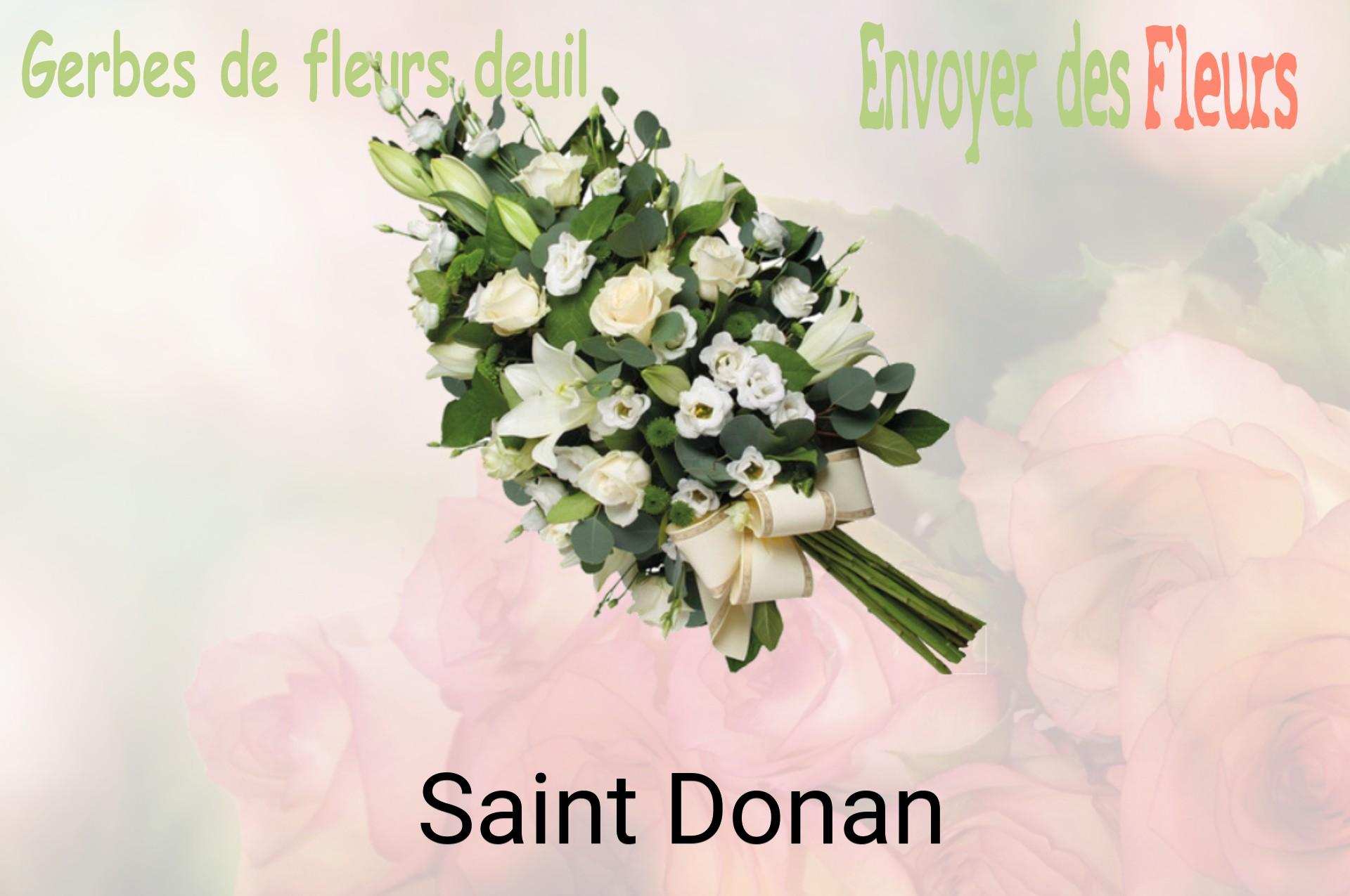 Gerbe de fleurs de deuil livrée à Saint-Donan